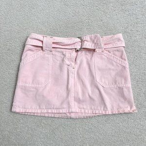 Vintage y2k belted pink mini skirt